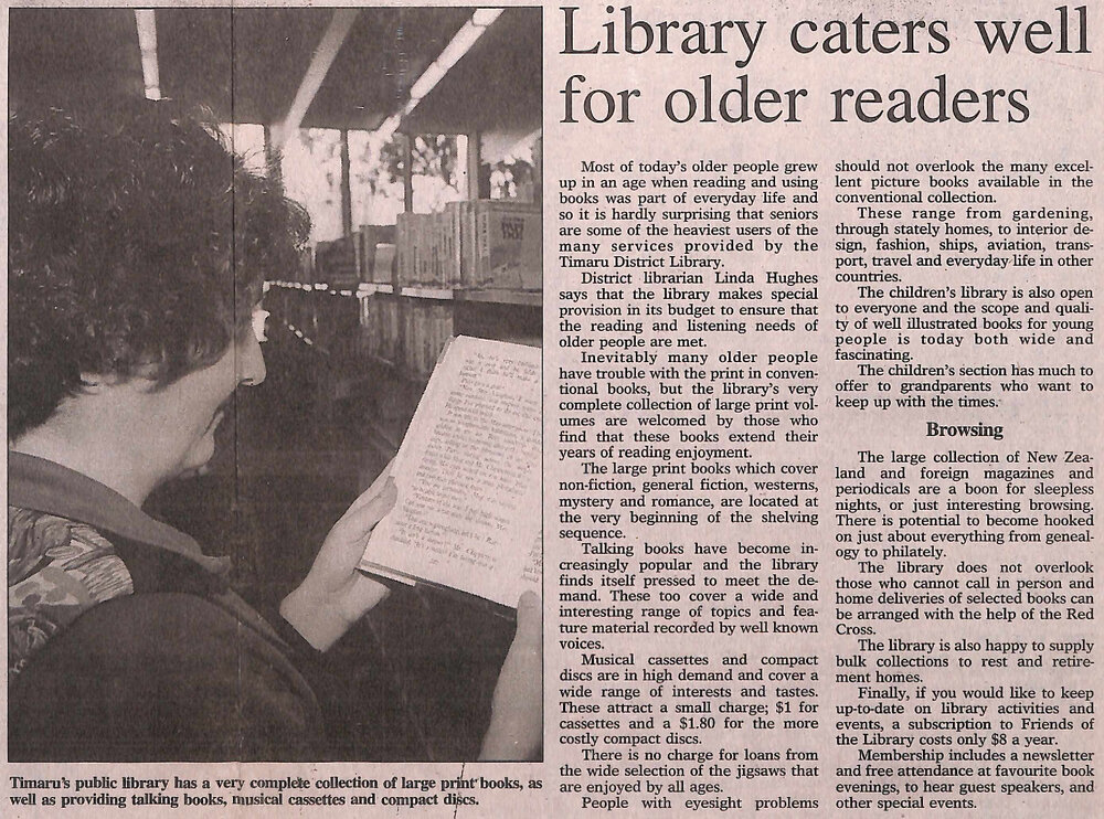 Library caters well for older readers