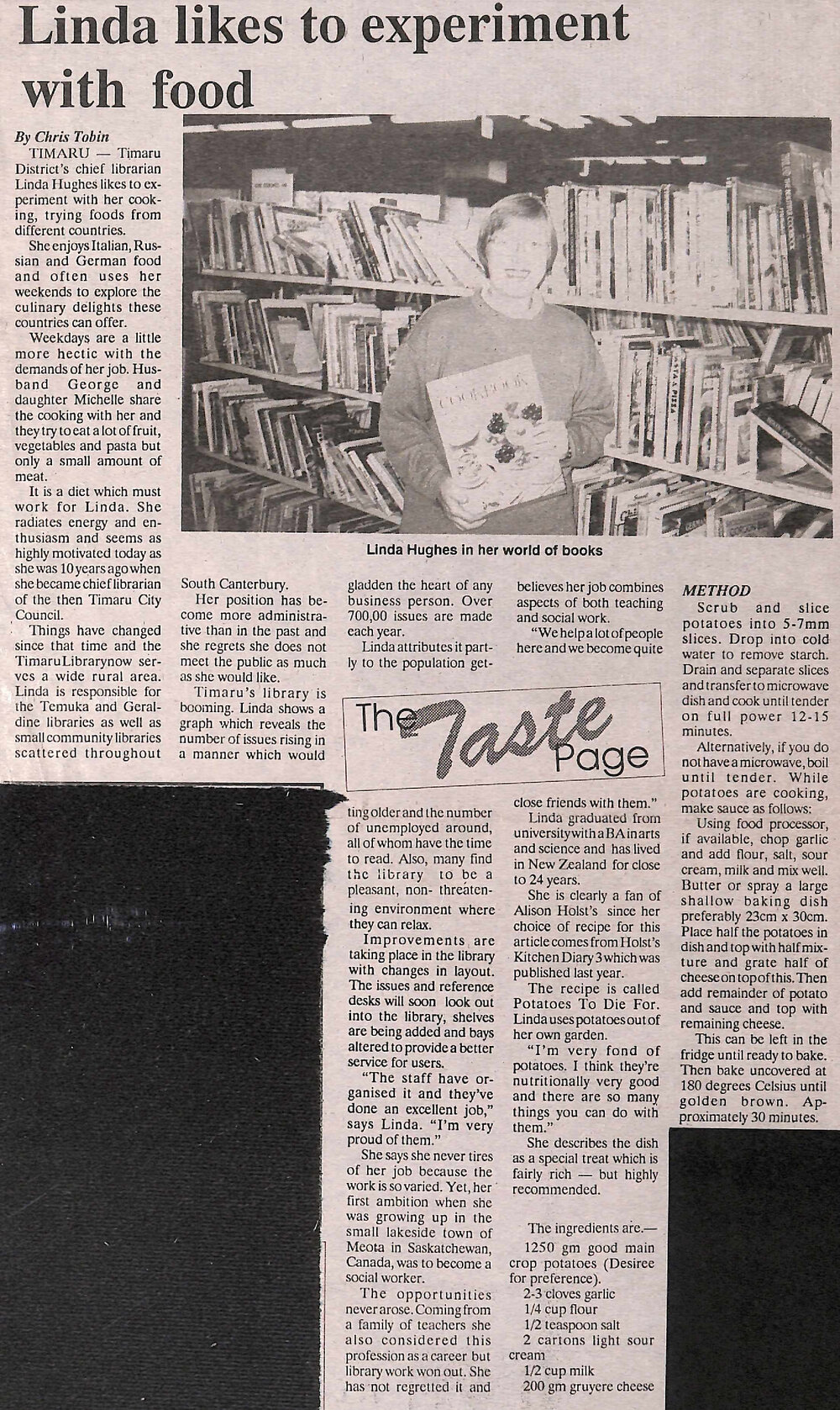 Linda likes to experiment with food