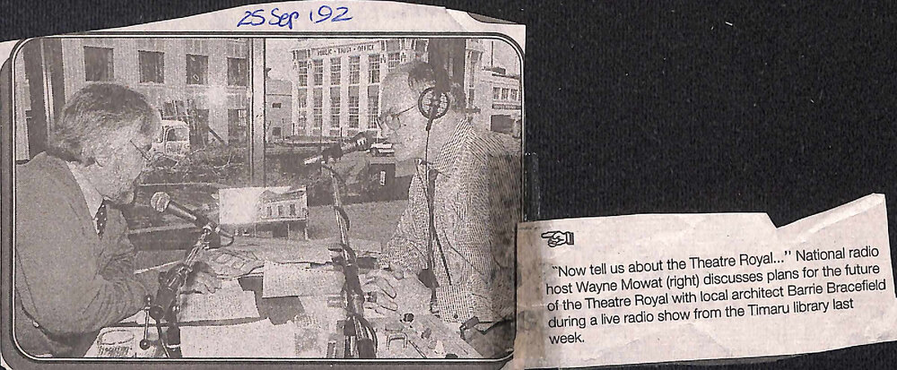  'Now tell us about the Theatre Royal': Live radio broadcast from Timaru Library