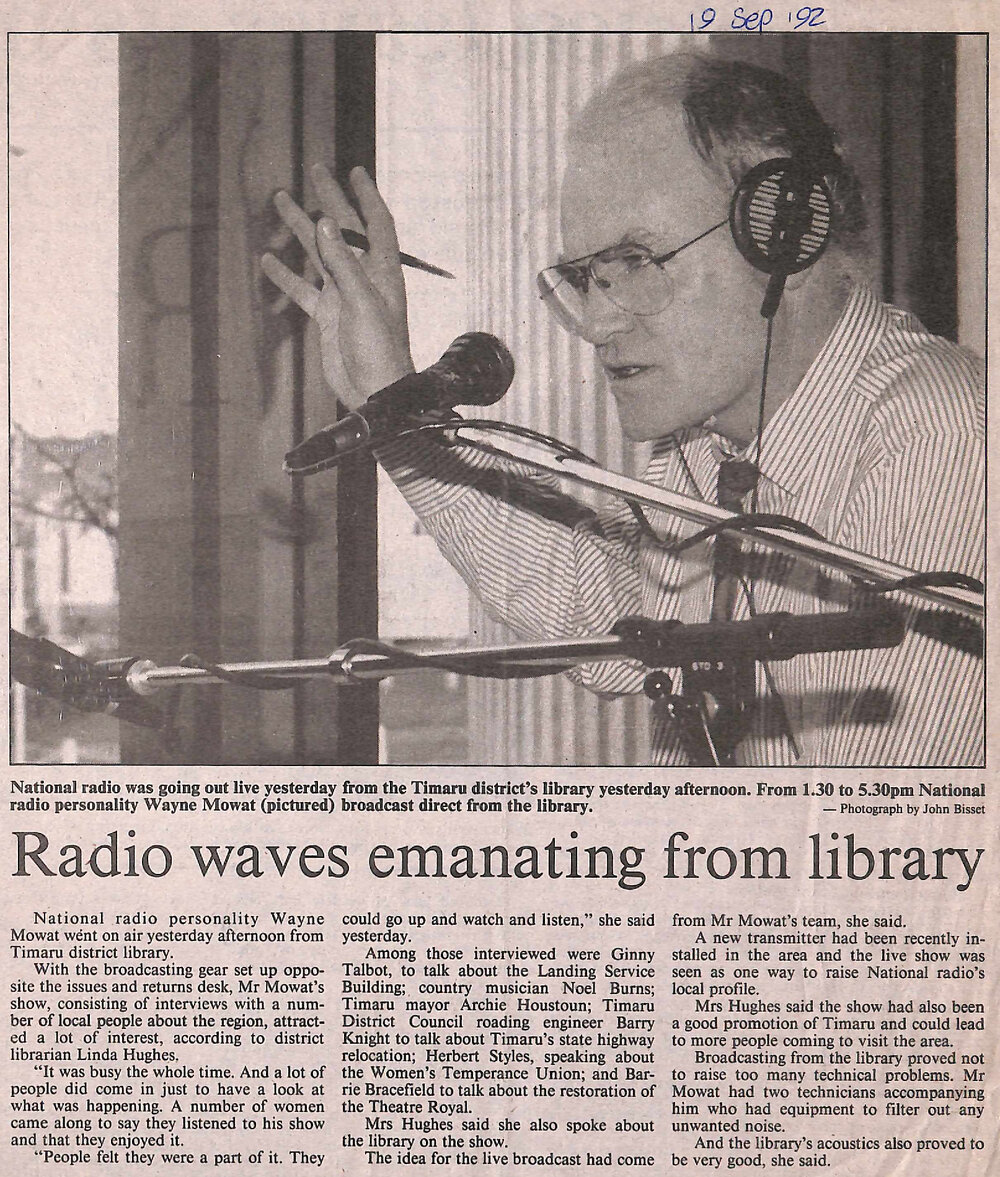 Radio waves emanating from library