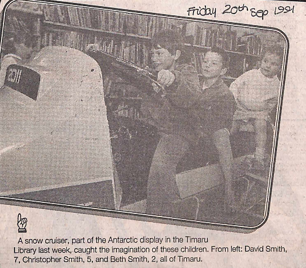 A snow cruiser, part of the Antarctic display in the Timaru Library last week