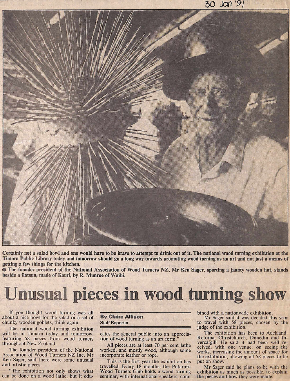 Unusual pieces in wood turning show