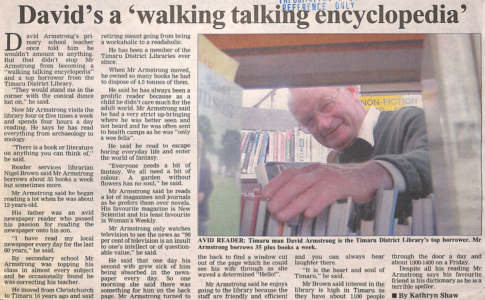 David's a 'walking talking encyclopedia'