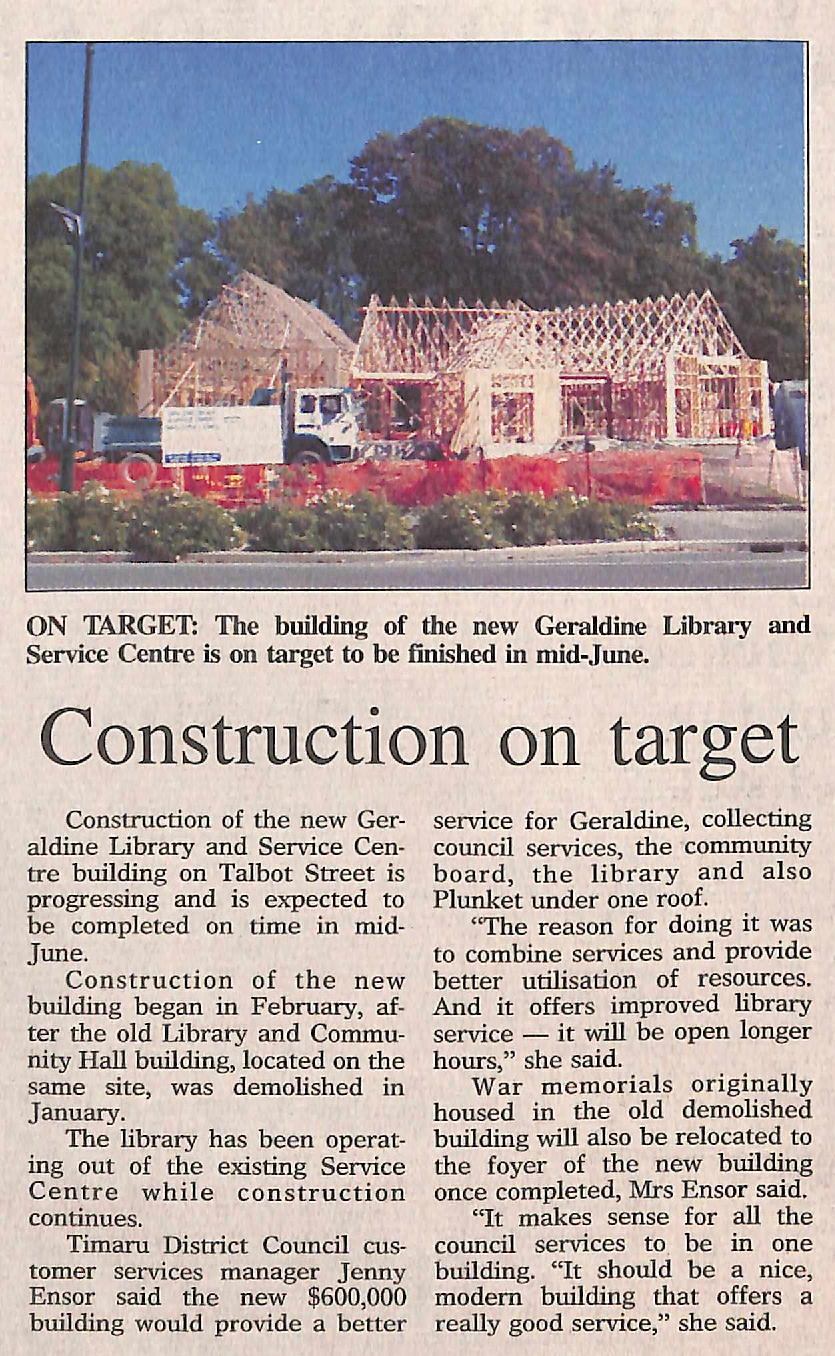 Construction on target