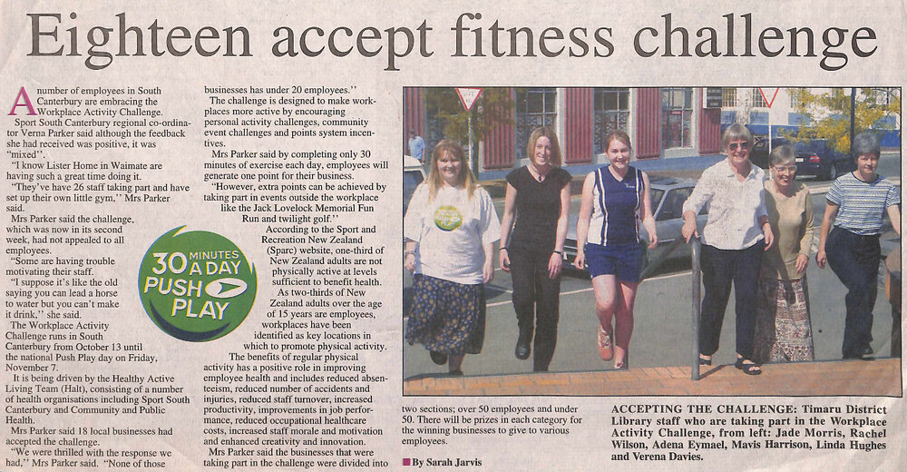 Eighteen accept fitness challenge