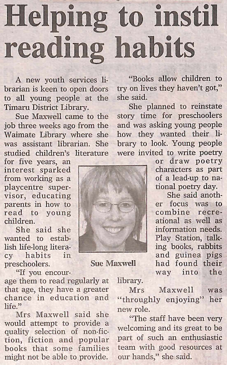 Helping to instil reading habits