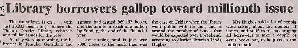 Library borrowers gallop toward millionth issue