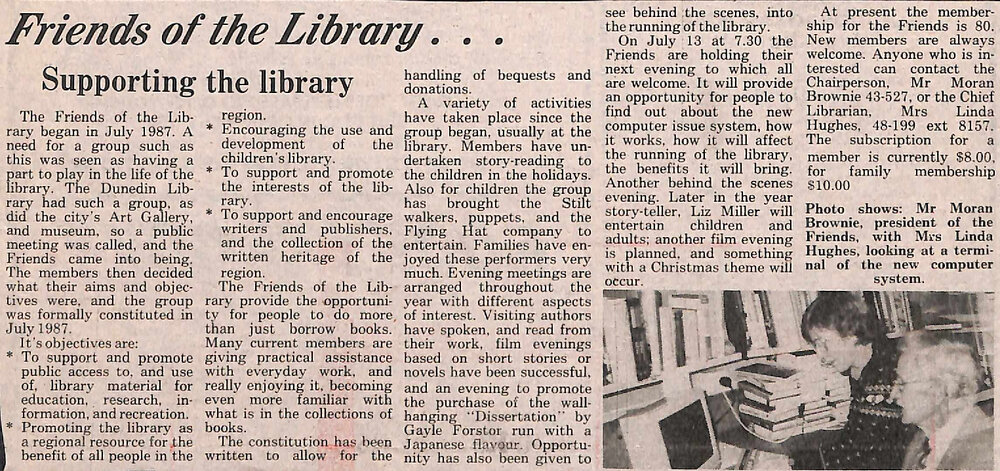 Friends of the library&hellip; Supporting the library
