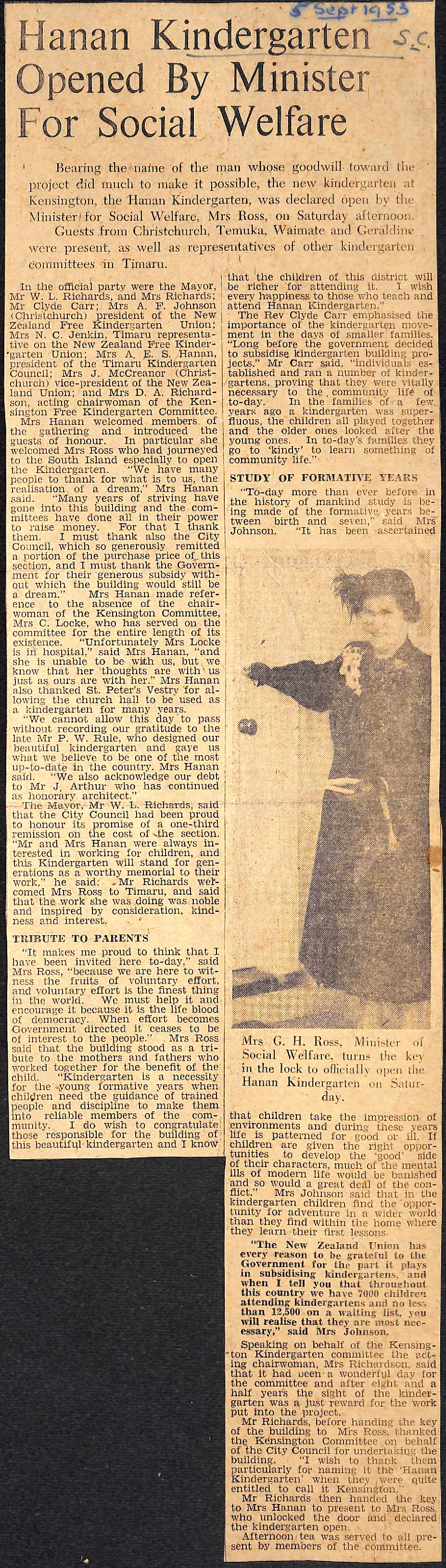 Hanan Kindergarten Opened By Minister For Social Welfare