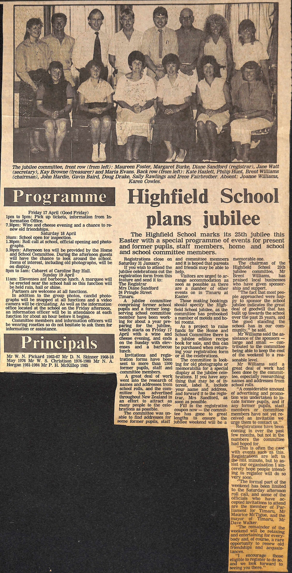 Highfield School plans jubilee