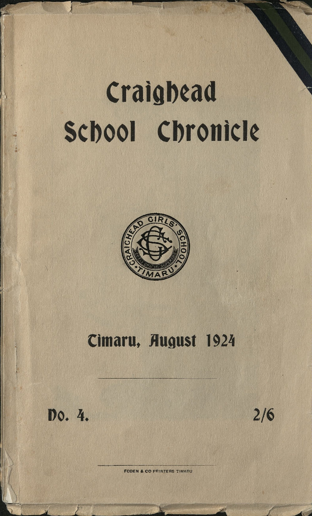 Craighead Diocesan School Chronicle no.4 1924