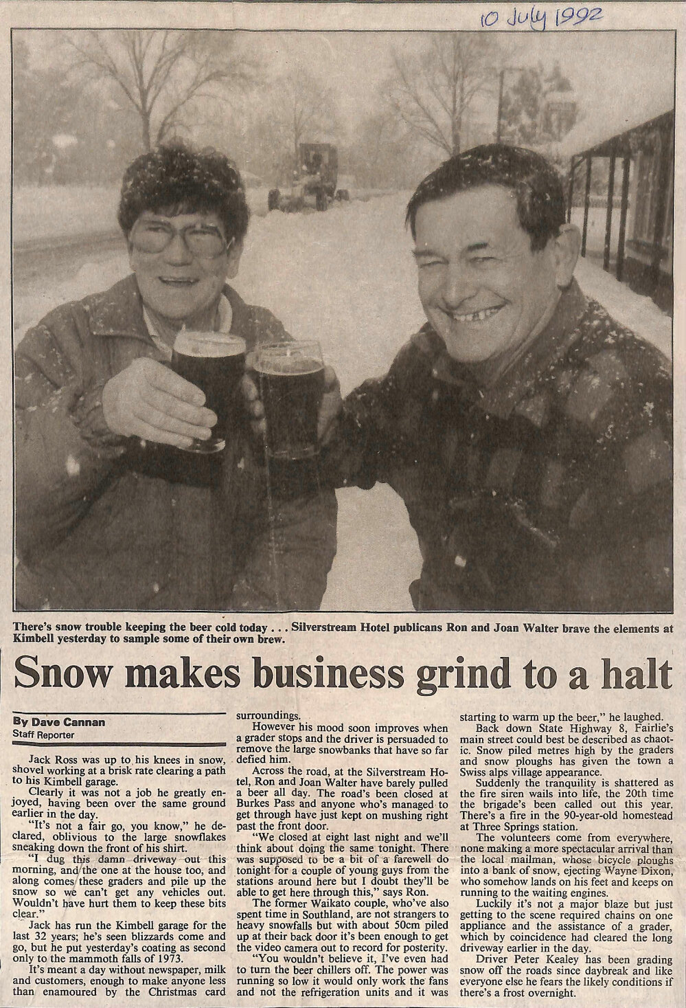 Snow makes business grind to a halt