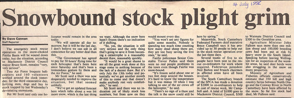 Snowbound stock plight grim
