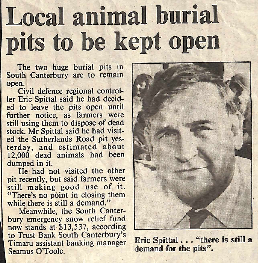 Local animal burial pits to be kept open