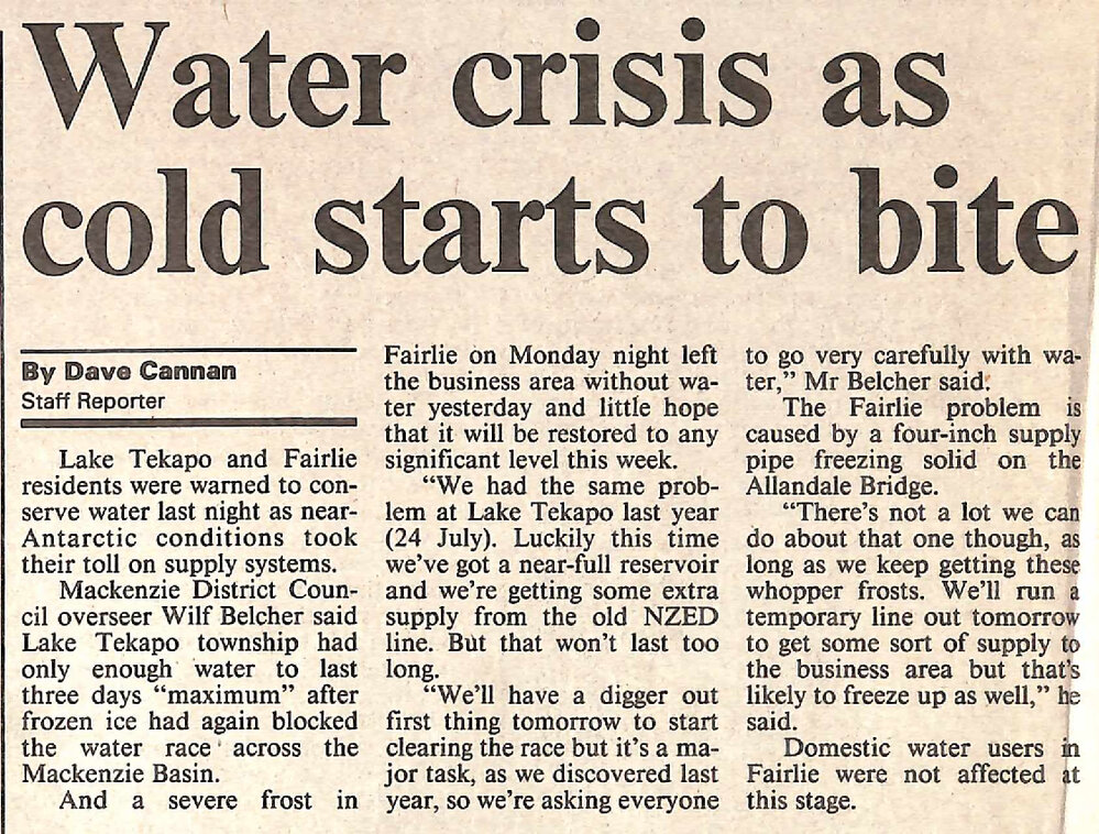 Water crisis as cold starts to bite