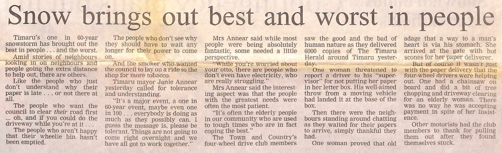 Snow brings out the best and worst in people