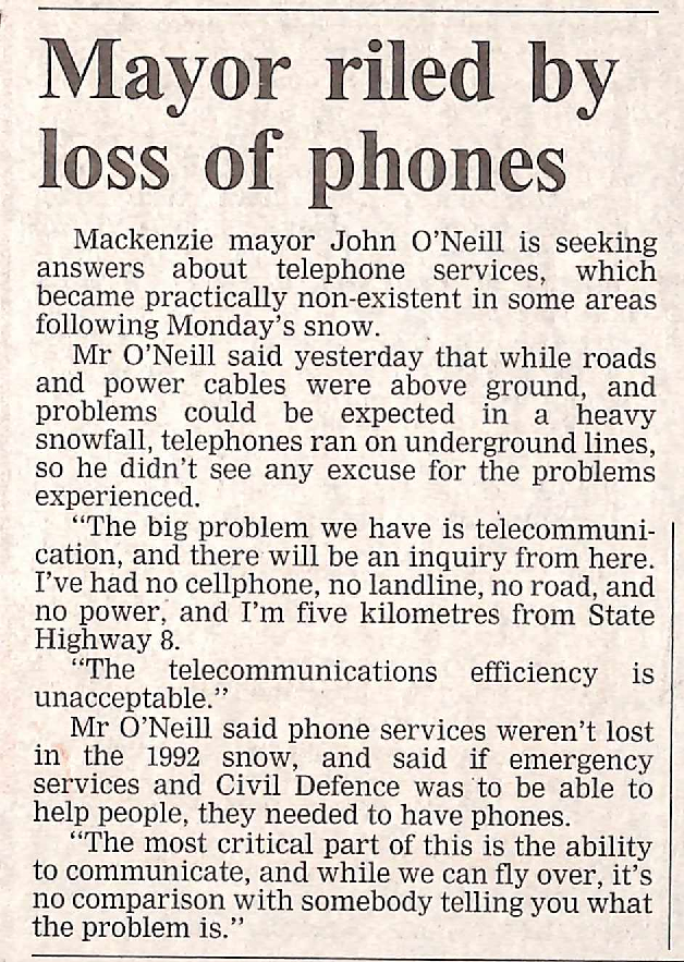Mayor riled by loss of phones