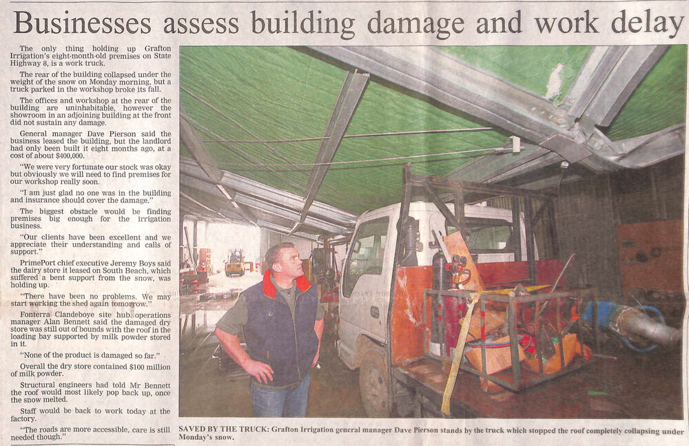 Businesses assess building damage and work delay
