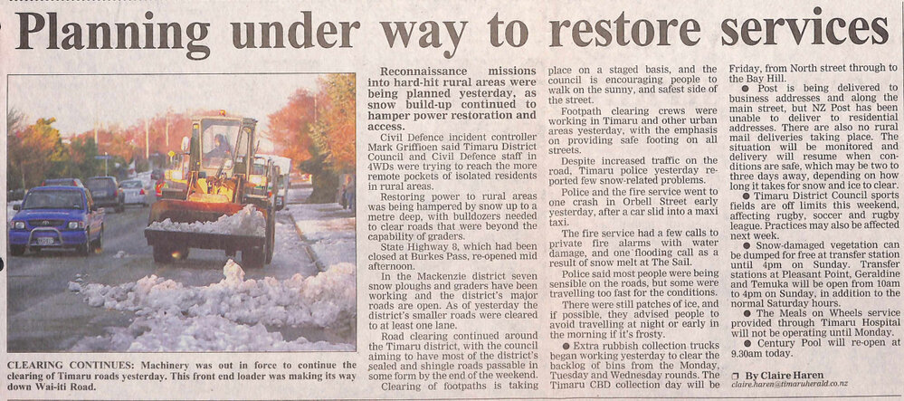 Planning underway to restore services