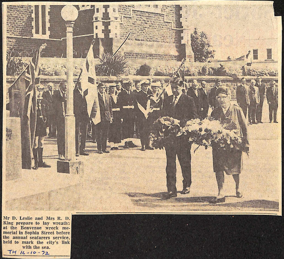 Seafarers service at the Benvenue memorial