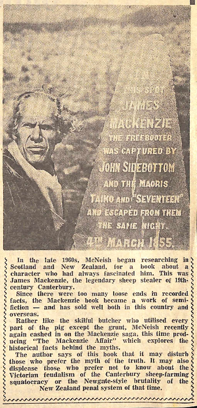 Author James McNeish and Mackenzie