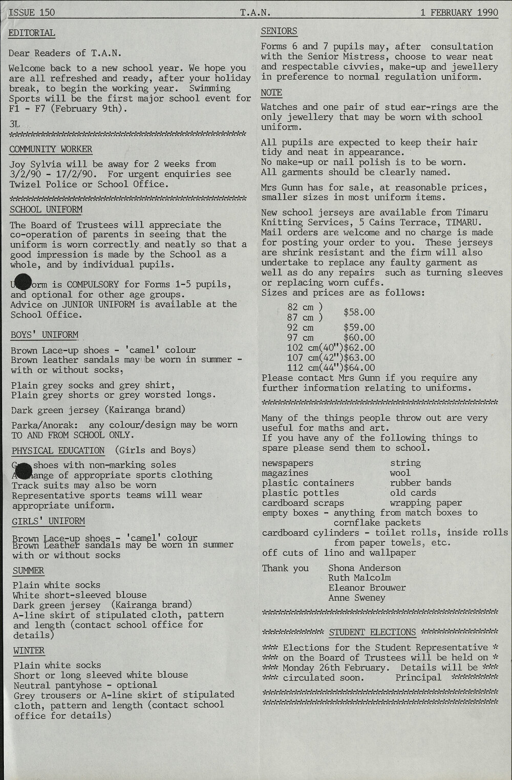 1990 Twizel Area News