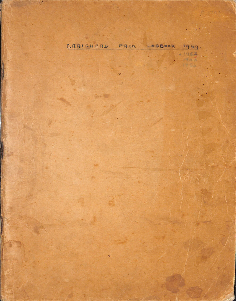 Craighead Brownies pack logbook 1949-1954.