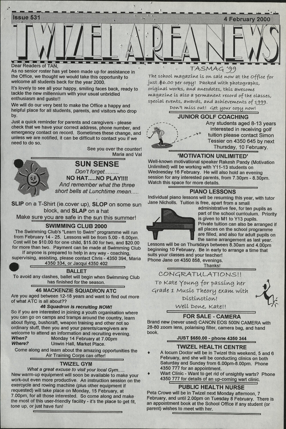 2000 Twizel Area News