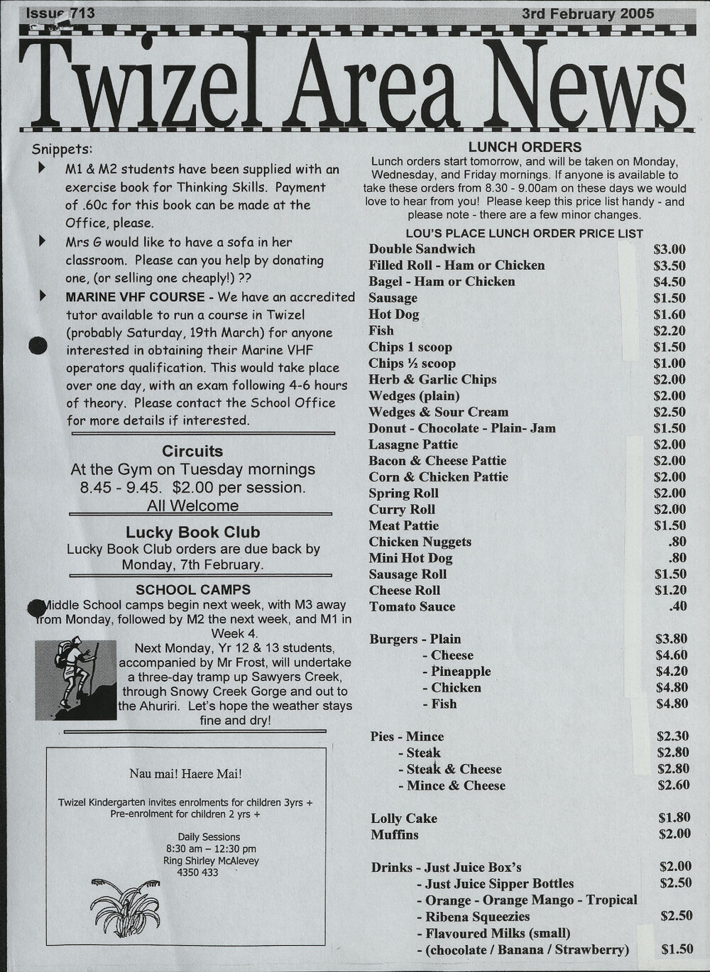 2005 Twizel Area News