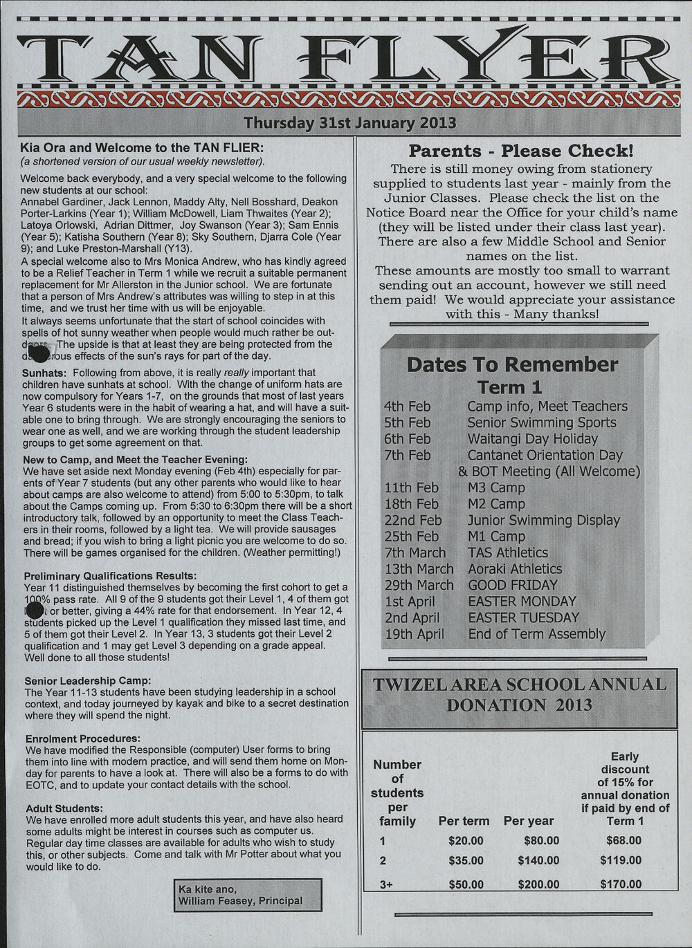 2013 Twizel Area News