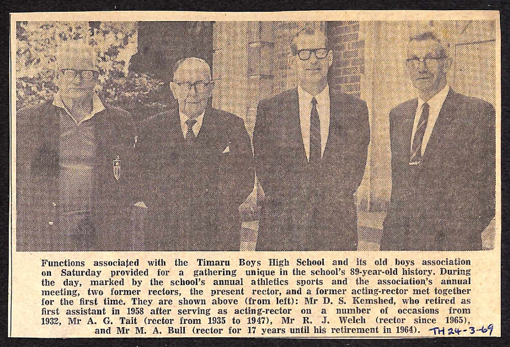 Timaru Boys' High School former rectors