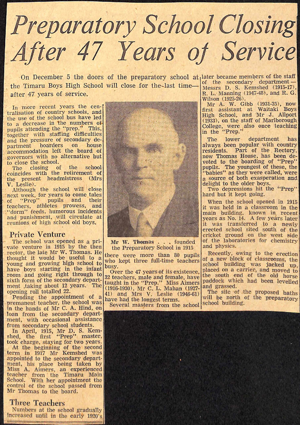 Preparatory School Closing After 47 Years of Service