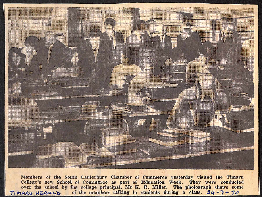 Chamber of Commerce visit Timaru College