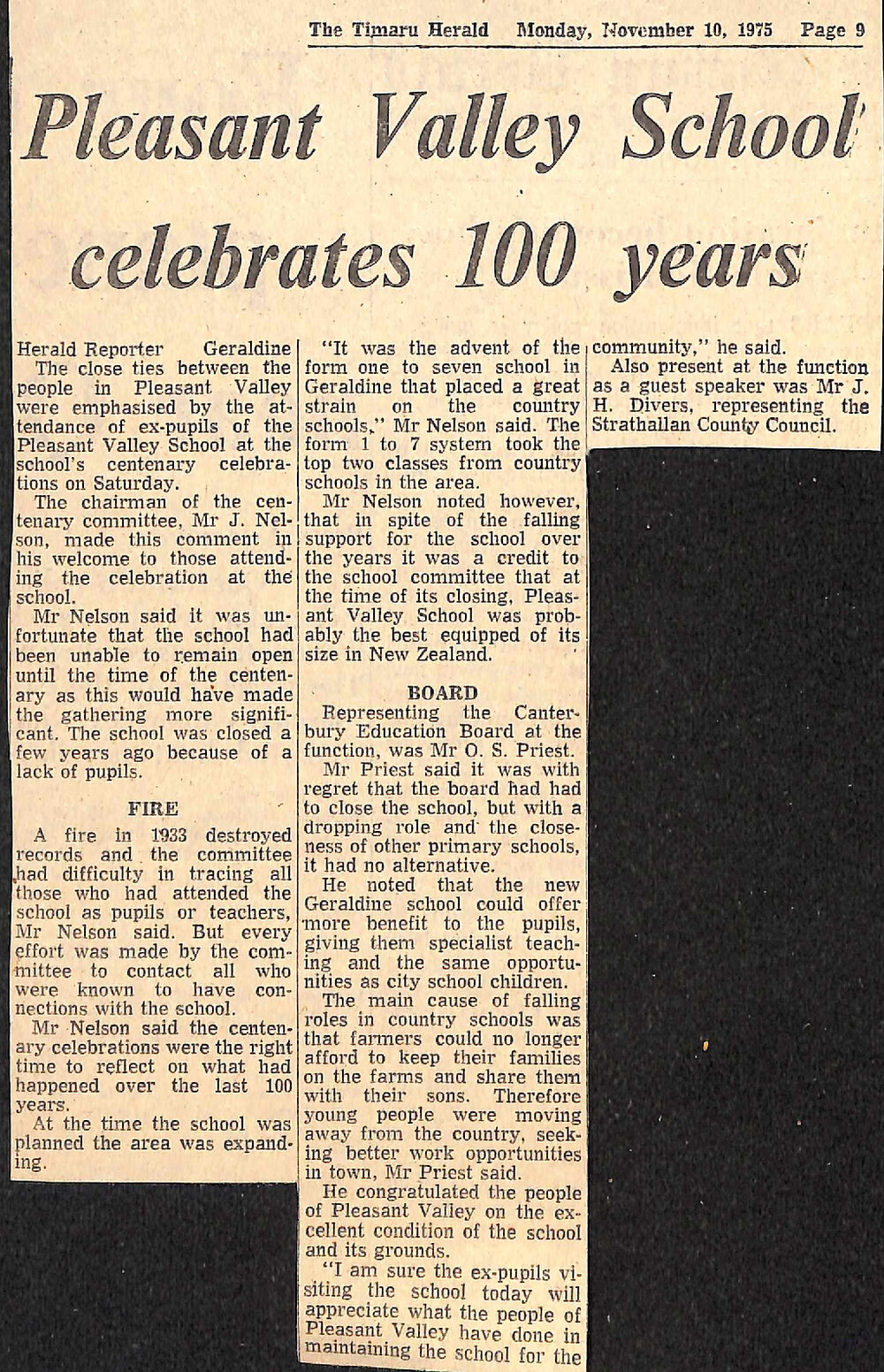 Pleasant Valley School celebrates 100 years