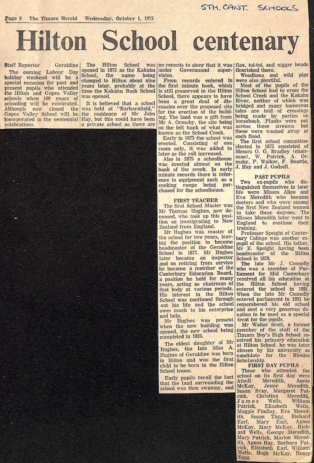 Hilton School centenary