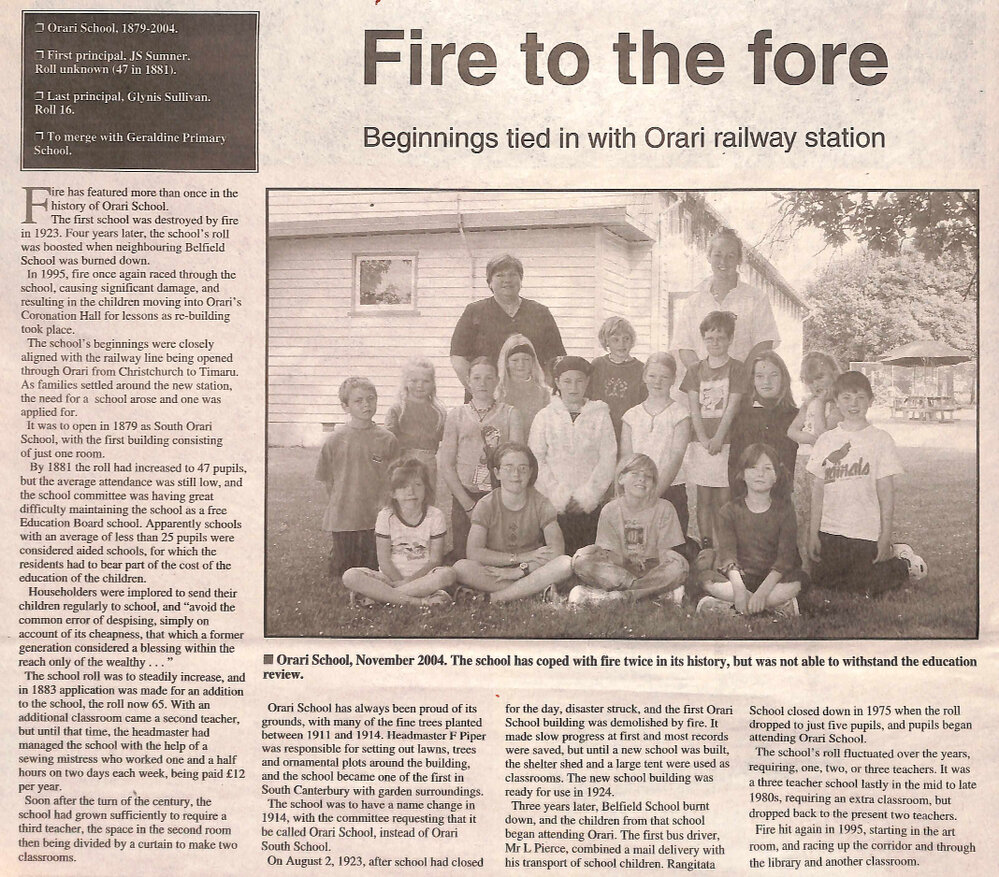 Fire to the fore: Beginnings tied in with Orari railway station