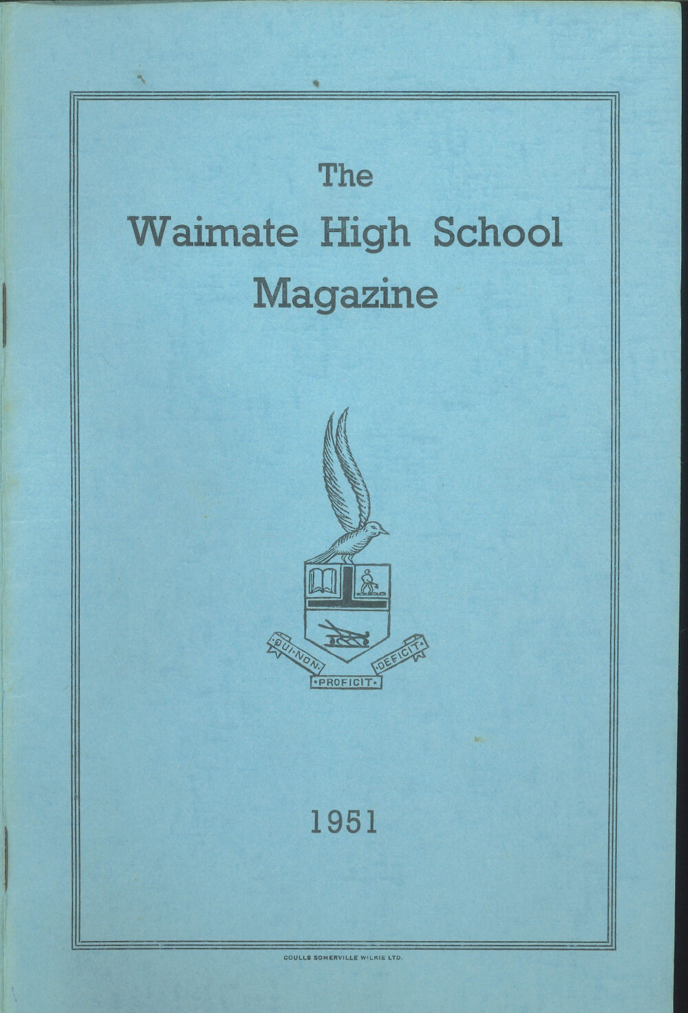 The Waimate High School magazine 1951