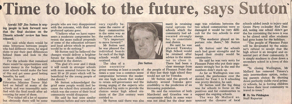 Time to look to the future, says Sutton