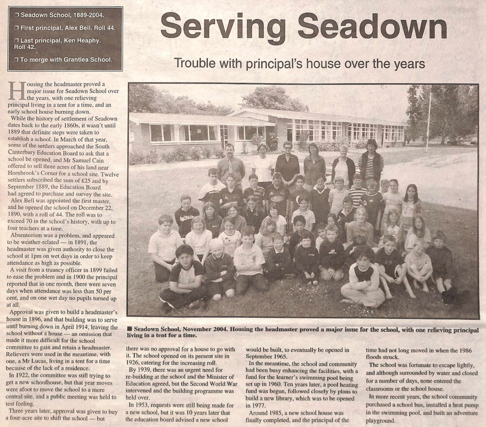 Serving Seadown: Trouble with principal's house over the years