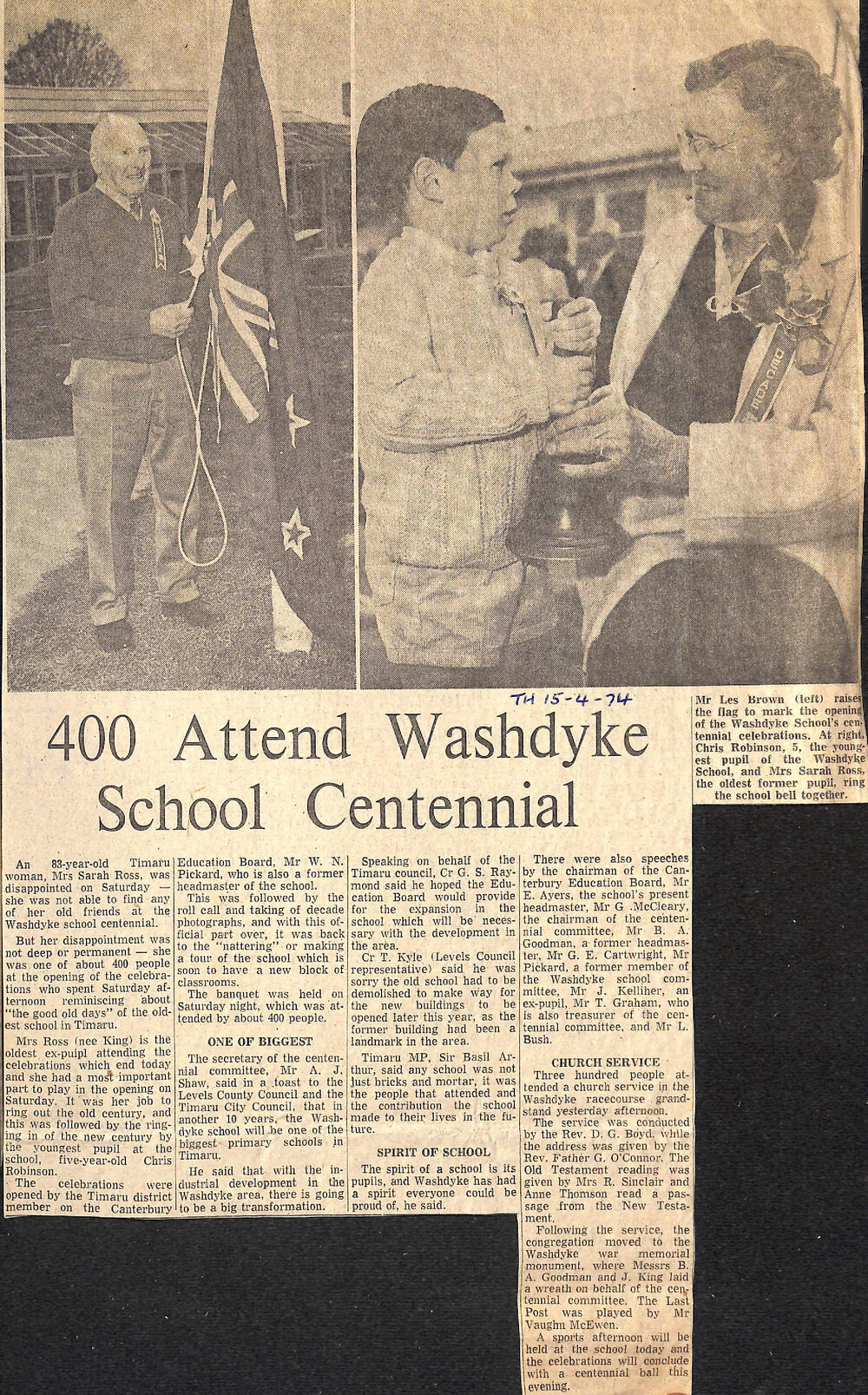 400 Attend Washdyke School Centennial
