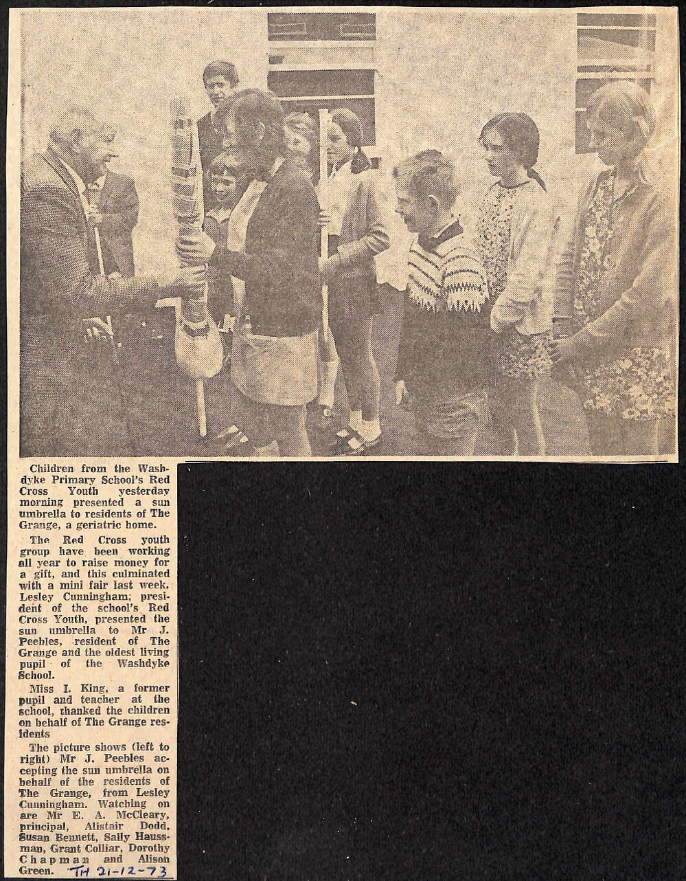 Washdyke School Red Cross Youth