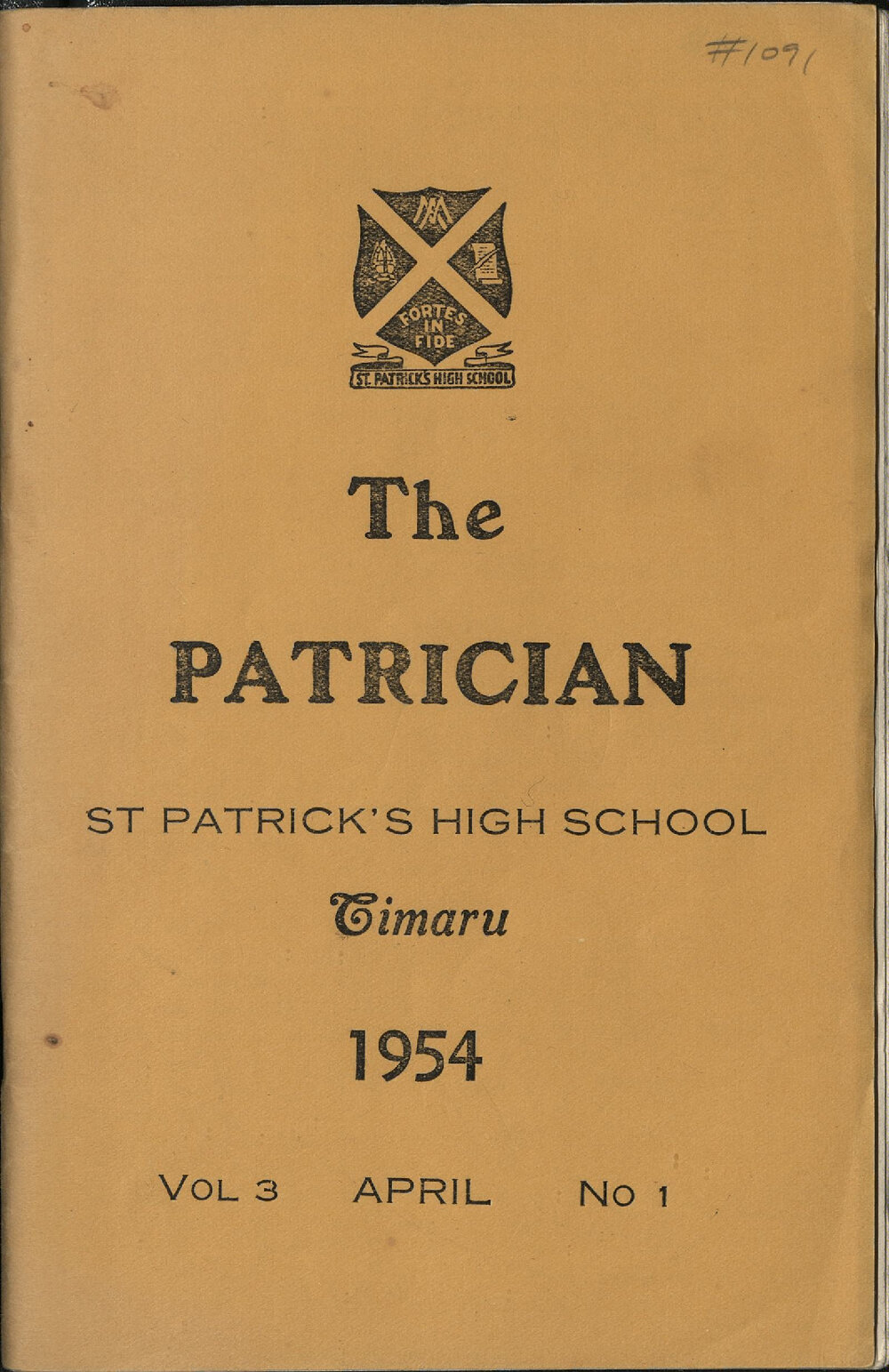 The Patrician: St Patrick's High School Timaru 1954 Vol.3 April No.1