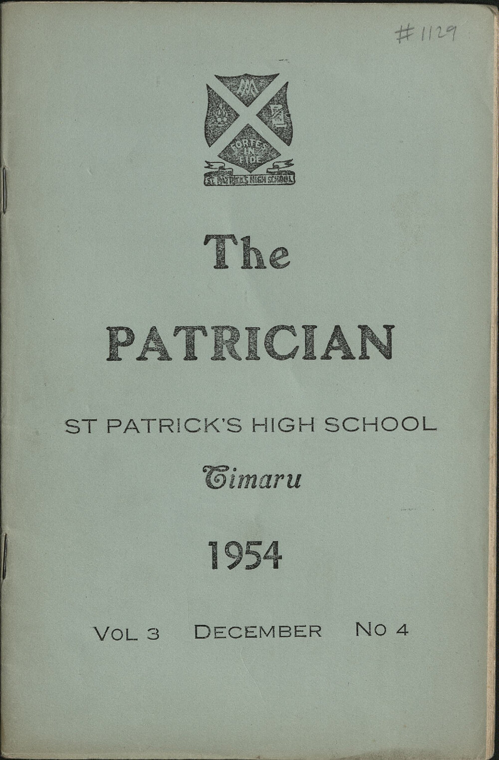 The Patrician: St Patrick's High School Timaru 1954 Vol.3 December No.4