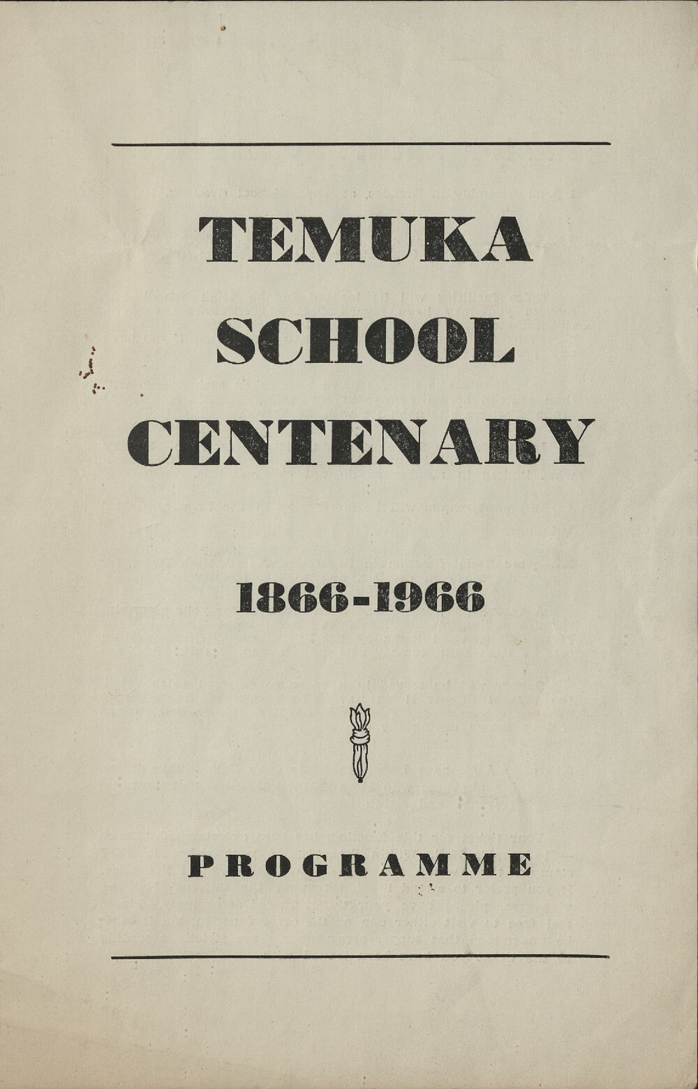 Temuka School Centenary 1866-1966