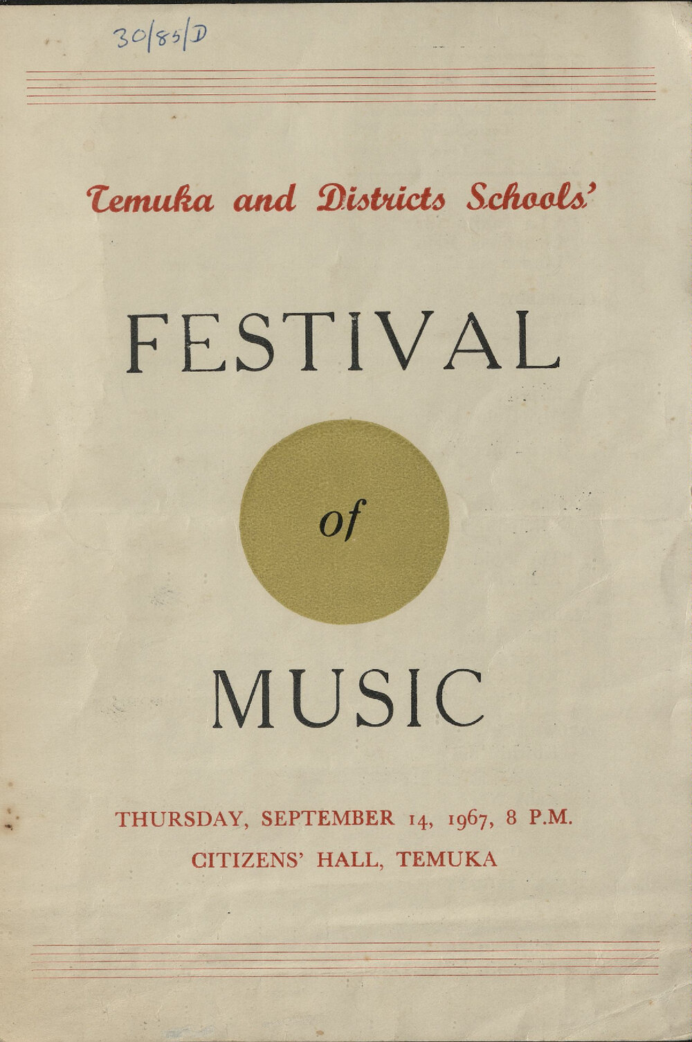 Temuka and District Schools Festival of Music