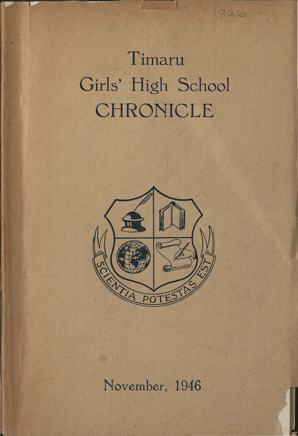 Timaru Girls' High School Chronicle November 1946
