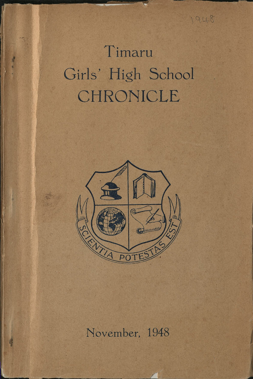 Timaru Girls' High School Chronicle November 1948