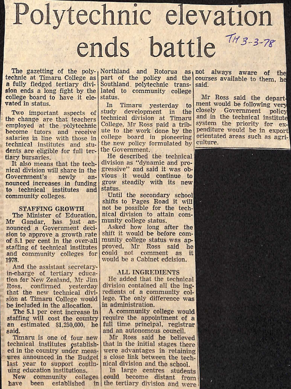 Polytechnic elevation ends battle