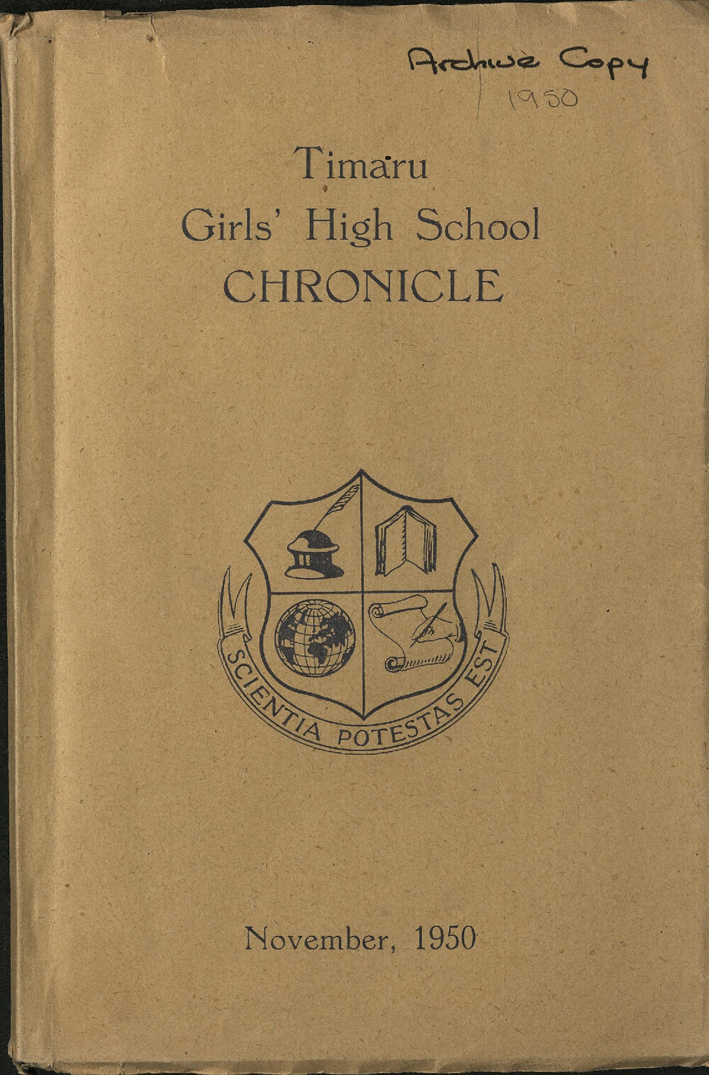 Timaru Girls' High School Chronicle 1950