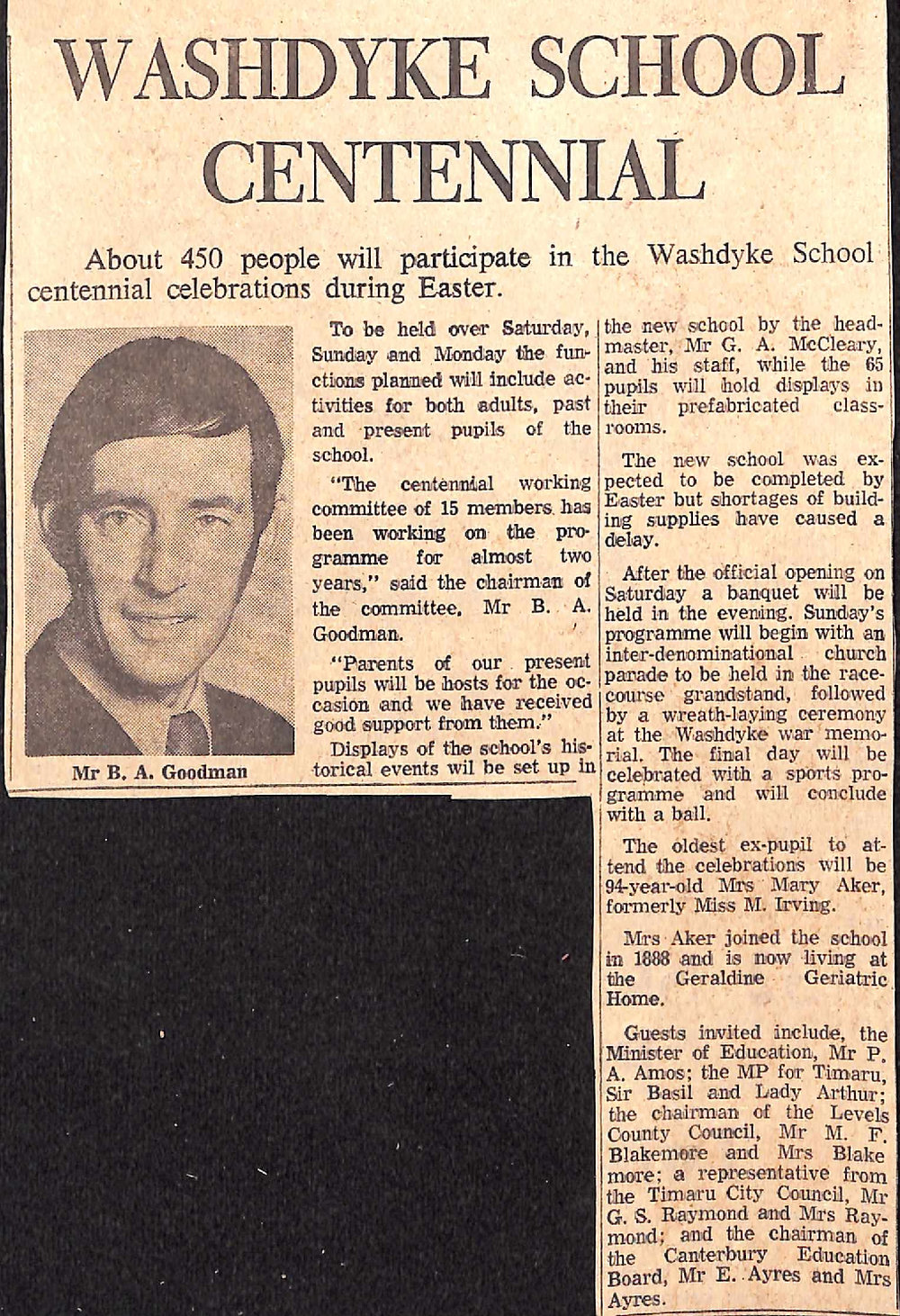 Washdyke School Centennial
